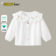 洋气儿童娃娃领衬衣宝宝春秋甜美上衣 2026新款 史努比女童衬衫 春装