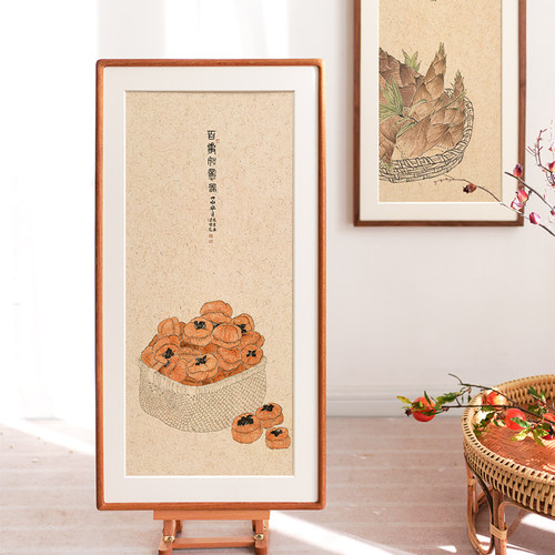 实木外框原创水墨有机玻璃