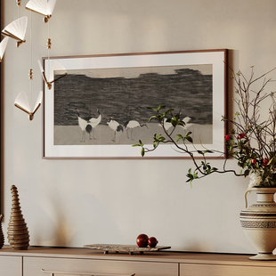 张英琦 宋式美学仙鹤复古中国风工笔高级感客厅卧室民宿酒店挂画
