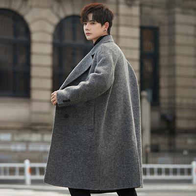中长款大衣男士2025秋冬季零羊绒双面呢子外套男装高级感风衣加厚