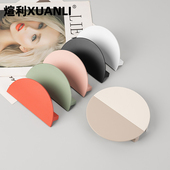 升级半圆拉手绿 粉色儿童房衣柜拉手U705 羊绒灰抽屉柜门拉手把手