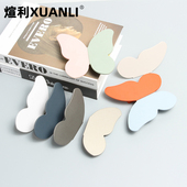 女孩 绿色抽屉柜门卡通拉手把 儿童房衣柜拉手可爱彩色蝴蝶拉手粉