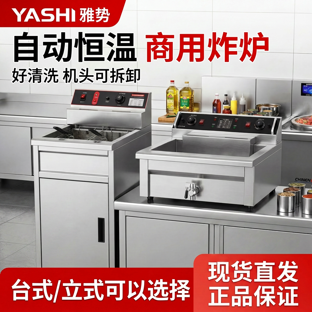 电炸炉商用大容量电炸锅单缸油条机全自动油炸机炸串薯条机油炸锅