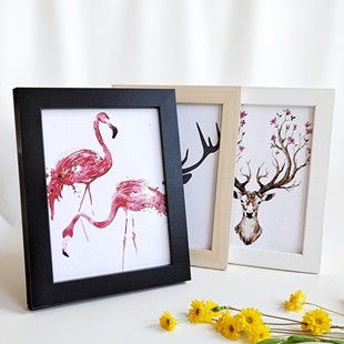 裱像框 7寸8寸10寸A4画框挂墙横竖摆台件照片墙装 简约木质相框5