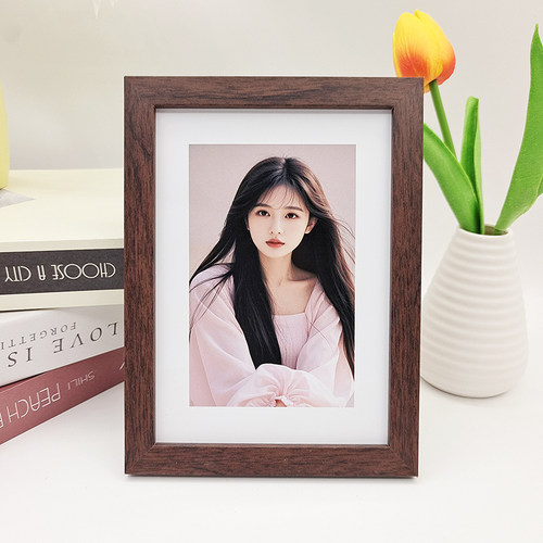 木质相框简约照片墙框横竖摆件