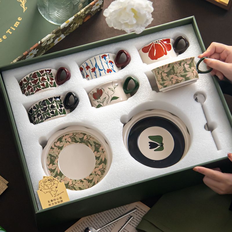 高档精致陶瓷咖啡杯套装乔迁结婚