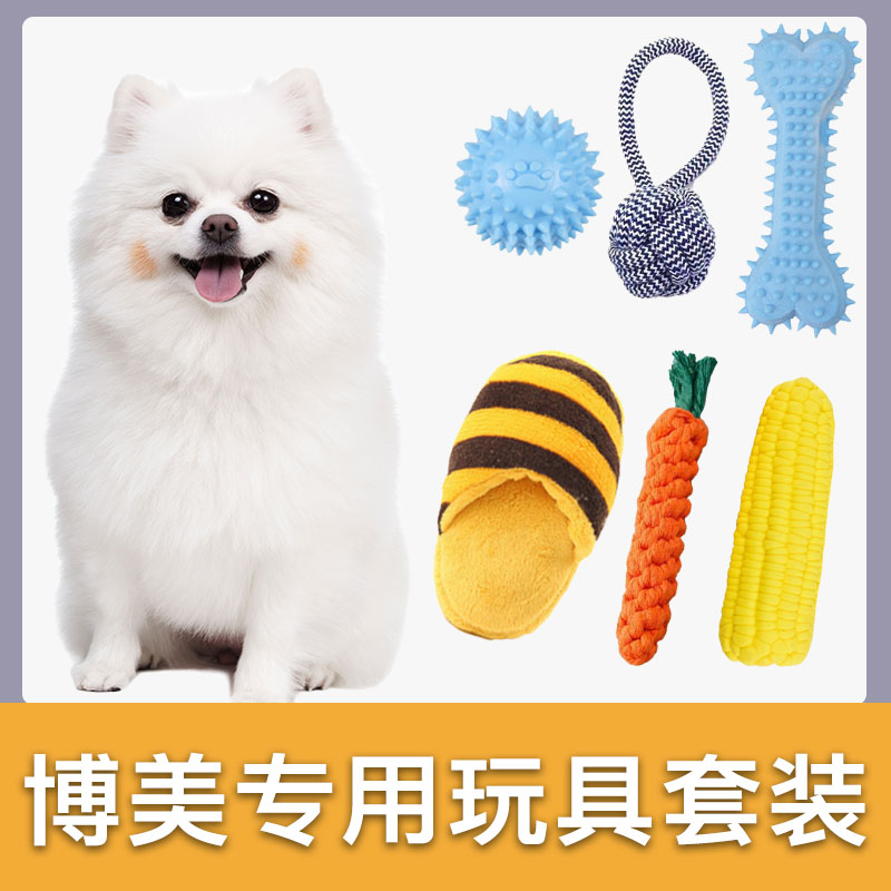 博美犬专用玩具套装耐咬