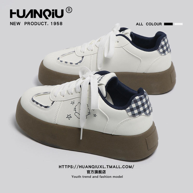 环球卡通KT猫德训鞋女2026春季新款小众chic百搭板鞋休闲运动女鞋,女鞋,时尚休闲鞋,淘宝优惠券,粉丝福利购,淘宝优惠卷