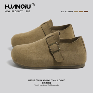 环球厚底全包勃肯鞋女款2026春季新款懒人一脚蹬防滑休闲博肯单鞋