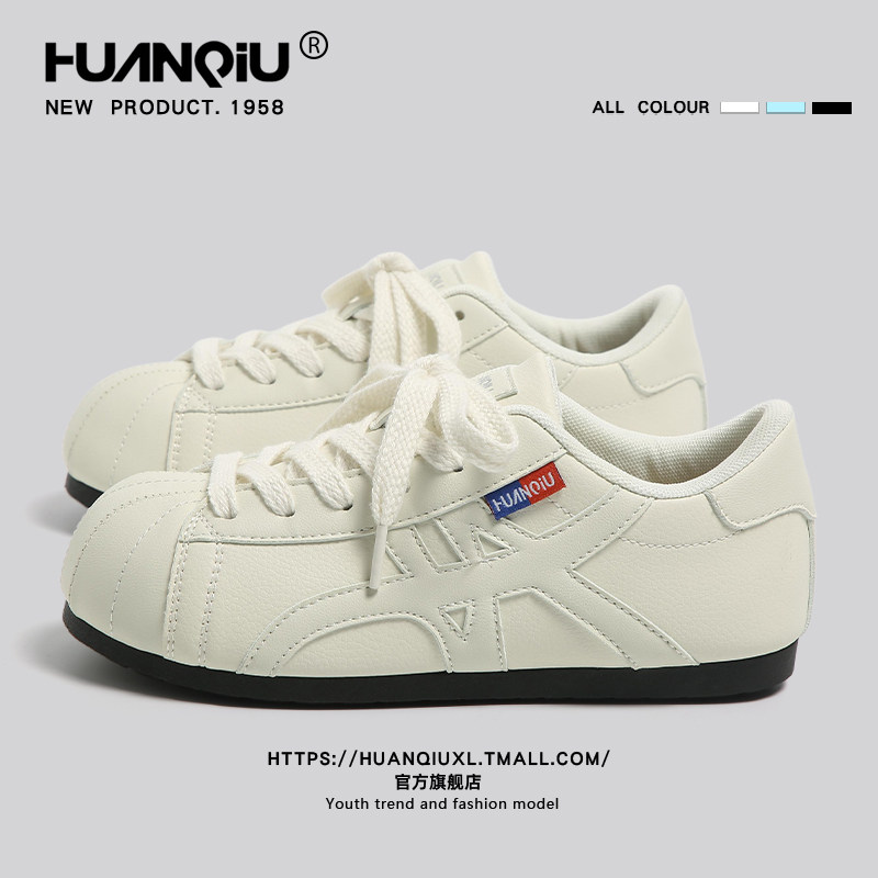 环球小白鞋厚底女鞋2025冬季新款软底防滑德训鞋百搭小众休闲板鞋,女鞋,德训鞋,淘宝优惠券,粉丝福利购,淘宝优惠卷