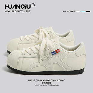 环球小白鞋厚底女鞋2026春季新款软底防滑德训鞋百搭小众休闲板鞋