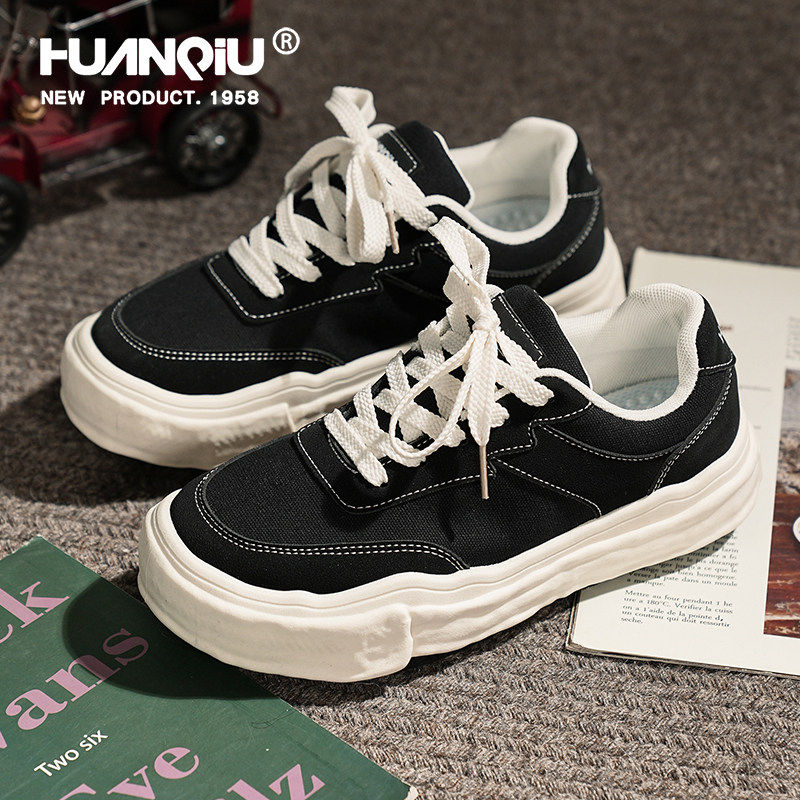 环球厚底溶解鞋子女款休闲板鞋春季2026新款帆布校园风运动鞋女鞋,女鞋,休闲板鞋,淘宝优惠券,粉丝福利购,淘宝优惠卷