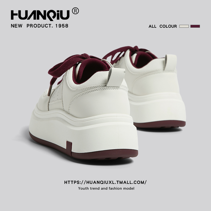 环球官方旗舰店安可拉红小白鞋女