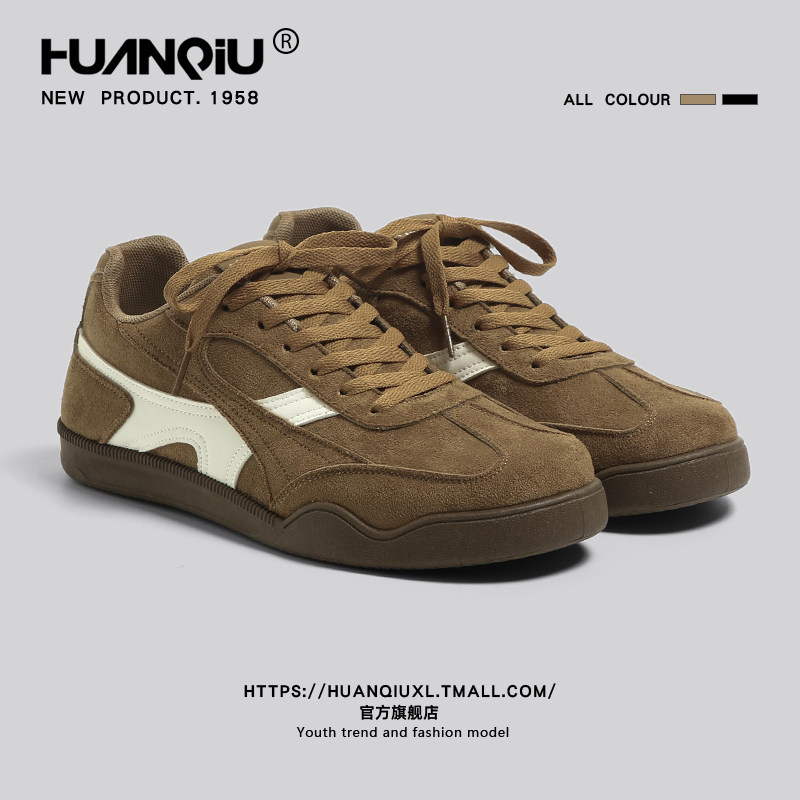 环球经典德训鞋男2026春季新款复古平底板鞋百搭休闲运动鞋子男鞋