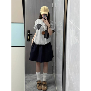 430纯棉上衣 学生短袖 233短裙 女夏季 休闲运动服套装 破界衣柜