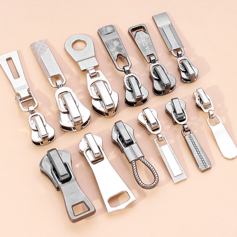 金属拉链头3/5/8号拉头羽绒服裤子外套通用防下滑固定拉锁头配件