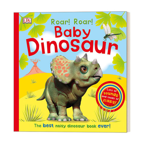 英文原版 The Best Noisy Dinosaur Book Ever 吼吼小恐龙 恐龙翻翻书 0-3岁儿童英语启蒙 光感发声宝贝认知 英文版 进口英语书籍
