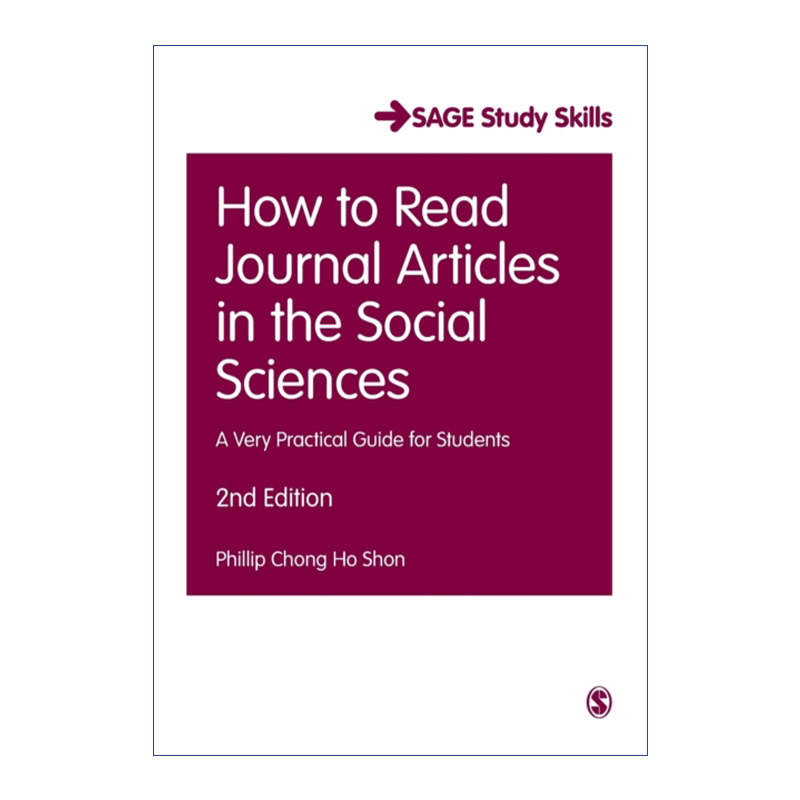 英文原版 How to Read Journal Articles in the Social Sciences 会读才会写 导向论文写作的文献阅读技巧 菲利普·钟和顺 进口