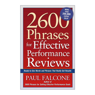 英文原版 2600 Phrases for Effective Performance Reviews 有效绩效考核的2600条短语 人力资源管理书籍 英文版 进口英语原版书