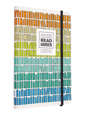 英文原版 Read Harder A Reading Log Track Books  Chart Progress 努力阅读吧！我的阅读笔记本 英文版 进口英语原版书籍