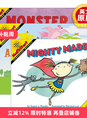英文原版 Mathstart Level 1 数学启蒙绘本1级系列3册 怪物音乐椅 小鸟的房子 英文版 进口英语原版书籍