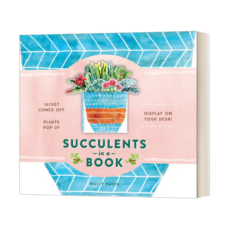 英文原版 succulents in a book 书中多肉 翻翻立体书 英文版 进口
