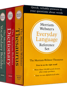 韦氏英语词典字典 英文版词根字典+同义词词典+英语词典 英文原版 韦小绿Merriam-Webster Dictionary韦氏三宝Thesaurus进口工具书