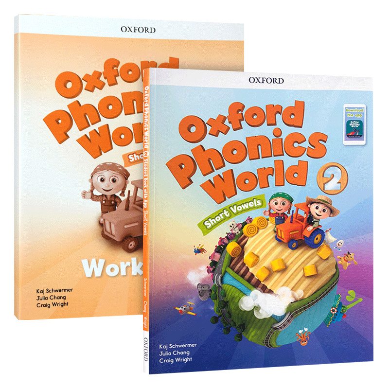 新版OPW 牛津英语自然拼读世界教材2级别含APP Oxford Phonics World 2级别课本+练习册 字母发音A-Z牛津少儿小学英语英文原版书籍