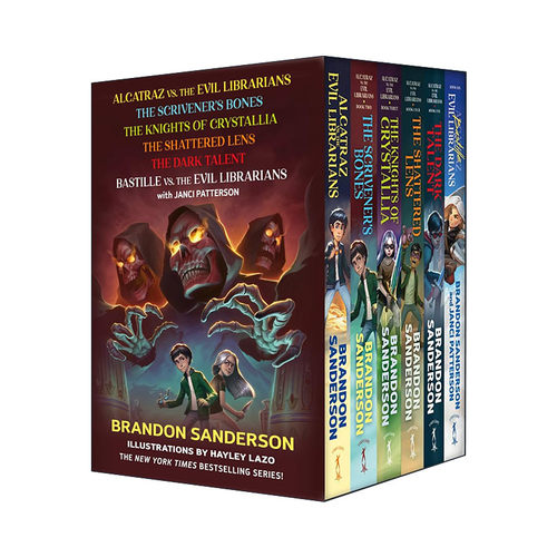 英文原版 Alcatraz Versus the Evil Librarians Box Set 邪恶图书馆1-6盒装 布兰登桑德森 英文版 进口英语原版书籍