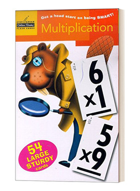 英文原版 Multiplication Golden Step Ahead 乘法 金色童书 学习卡片 儿童数字教学乘法算数小卡片盒装 英文版 进口英语原版书籍