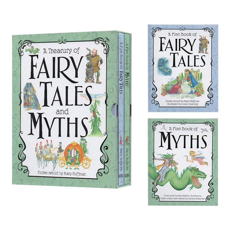 英文原版 精装 A Treasury of Fairy Tales and Myths 神话童话2册礼盒装 英文版 进口英语原版书籍