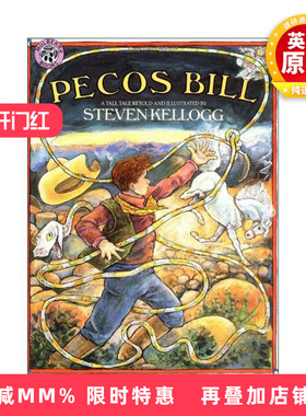英文原版 Pecos Bill 佩科斯法案 美国故事大王Steven Kellogg 英文版 进口英语原版书籍