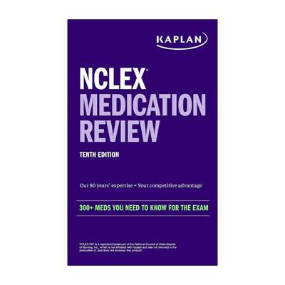 英文原版 NCLEX Medication Review 卡普兰 美国护士考试 药物复习 英文版 进口英语原版书籍