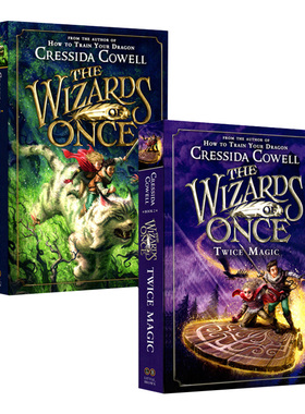 远古魔法师2册 英文原版 The Wizards of Once 英文版进口儿童章节奇幻小说 驯龙高手同作者 Cressida Cowell 青少年英语课外读物