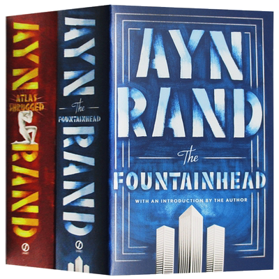 正版 源泉 阿特拉斯耸耸肩 英文原版 Ayn Rand Box Set 安兰德2本盒装 The Fountainhead 英文版进口文学小说书 进口书籍