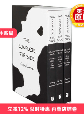 英文原版 The Complete Far Side 远端漫画 3册全集盒装 黑色幽默 盖里拉森 英文版 进口英语原版书籍
