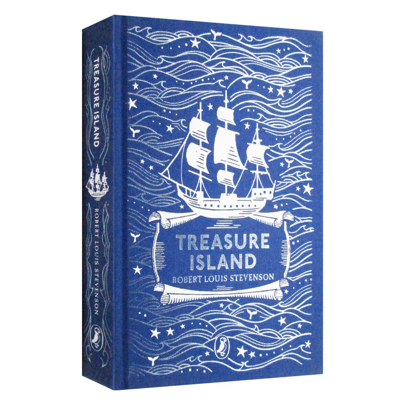 英文原版 Treasure Island 金银岛 斯蒂文森 puffin布纹经典 英文版 进口英语原版书籍
