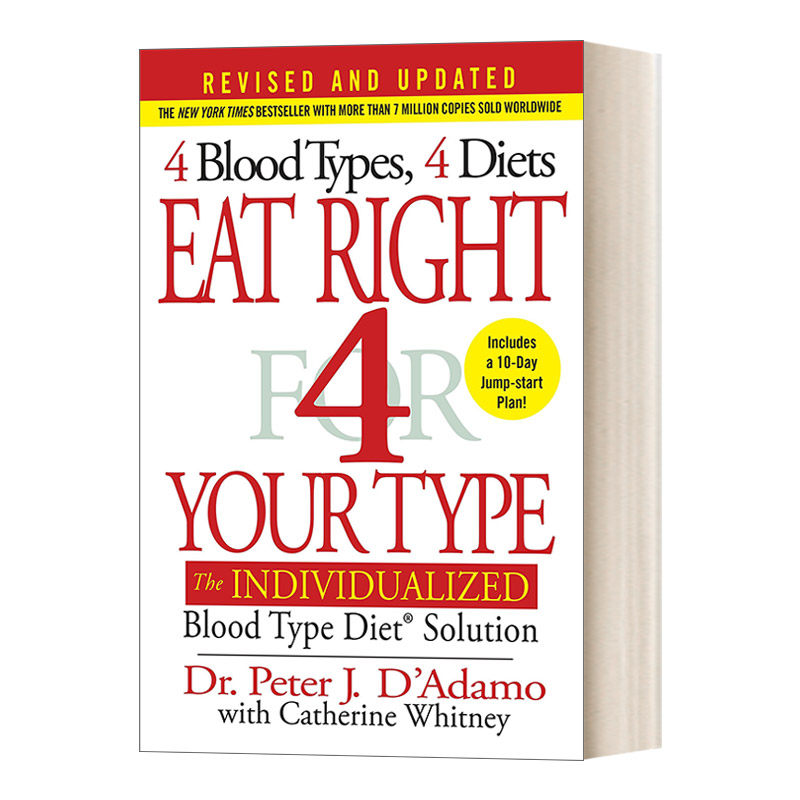 英文原版 Eat Right 4 Your Type 按你的血型正确饮食 更新修正版 个性化血型饮食解决方案 英文版 进口英语原版书籍