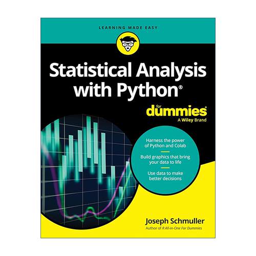 英文原版 Statistical Analysis With Python For Dummies Python统计分析 达人迷 入门参考系列 英文版 进口英语原版书籍