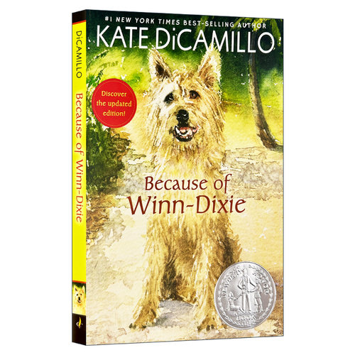 Because of Winn-Dixie 傻狗温迪克英文原版  -美版 2001纽伯瑞银奖 都是戴茜惹的祸 儿童文学小说 英文版