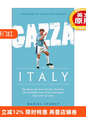 英文原版 Gazza in Italy 加扎在意大利 英格兰球星保罗·加斯科因传记 精装 英文版 进口英语原版书籍