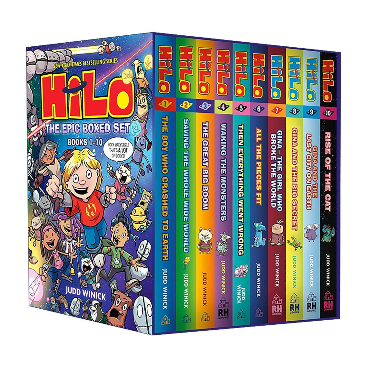 英文原版 Hilo The Epic Boxed Set 希罗1-10册盒装套装 精装儿童漫画 英文版 进口英语原版书籍