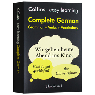 German 进口书籍 书 正版 英文版 语法动词词汇三合一 Learning Easy Collins 柯林斯轻松学德语书英文原版 英德双语词典字典