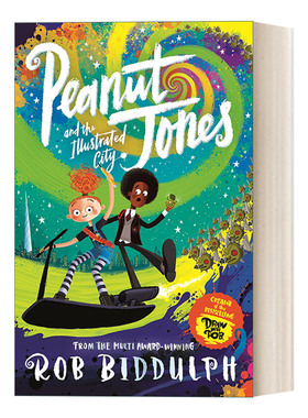 英文原版 Peanut Jones and the Illustrated City from the creator of Draw with Rob 花生琼斯与纸上城市 章节读物 进口书籍