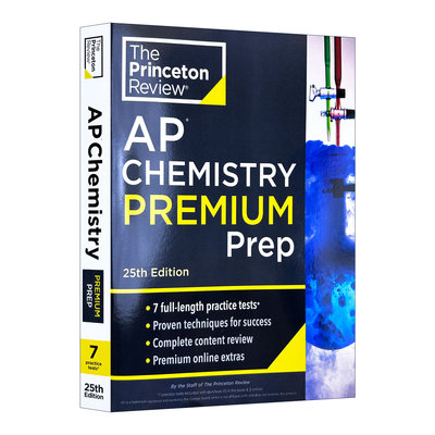 英文原版 Princeton Review AP Chemistry Premium Prep 25th Edition 普林斯顿评论AP化学 增值版 第25版 2024 英文版 进口书籍