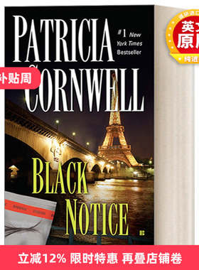英文原版 Black Notice Kay Scarpetta 10 首席女法医系列10 黑色通告 惊悚悬疑探案小说 Patricia Cornwell 进口英语原版书籍