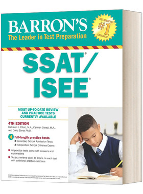 英文原版 Barron's SSAT/ISEE 4th Edition 巴朗SSAT/ISEE指南 第4版 英文版 进口英语原版书籍