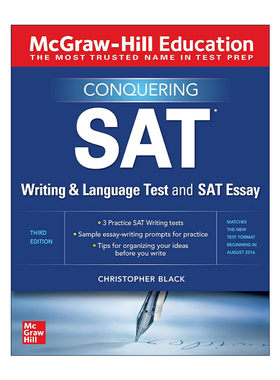 英文原版 Conquering the SAT Writing and Language Test and SAT Essay 征服美国高考英语写作与语言 第3版 进口英语原版书籍