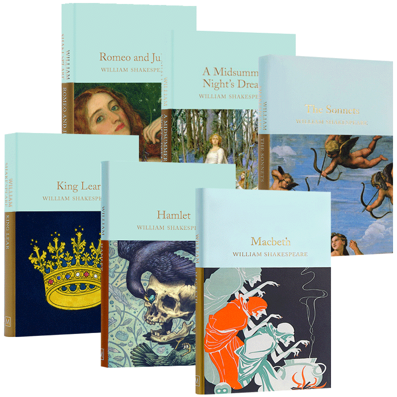 Shakespeare 英文原版 莎士比亚作品集6册套装 Collectors Library系列 罗密欧与朱丽叶 哈姆雷特 李尔王 麦克白 原版经典文学名著