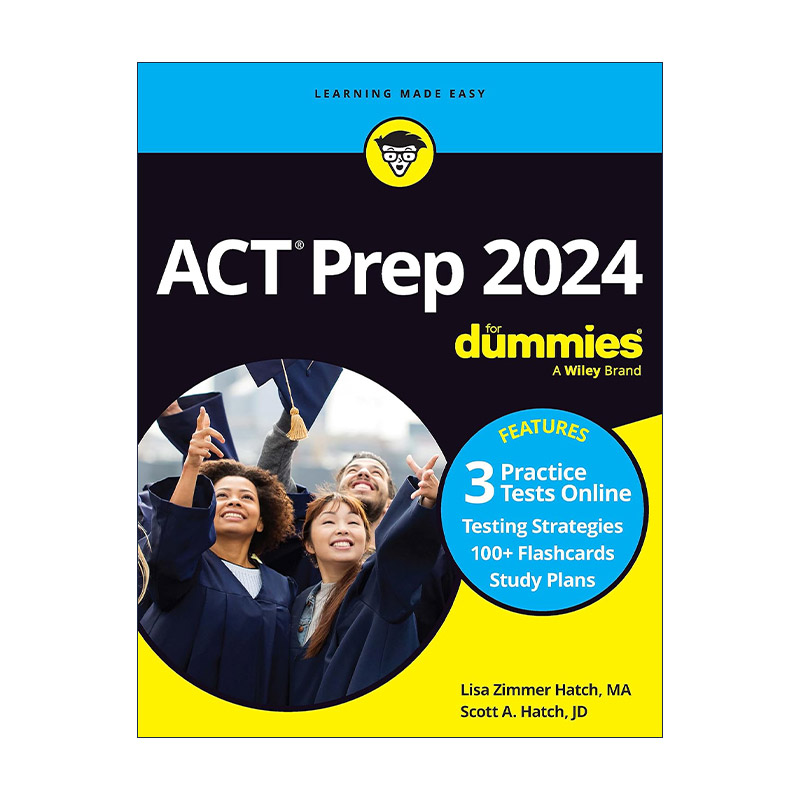 英文原版 ACT Prep 2024 for Dummies With Online Practice ACT备考 含在线练习 英文版 进口英语原版书籍